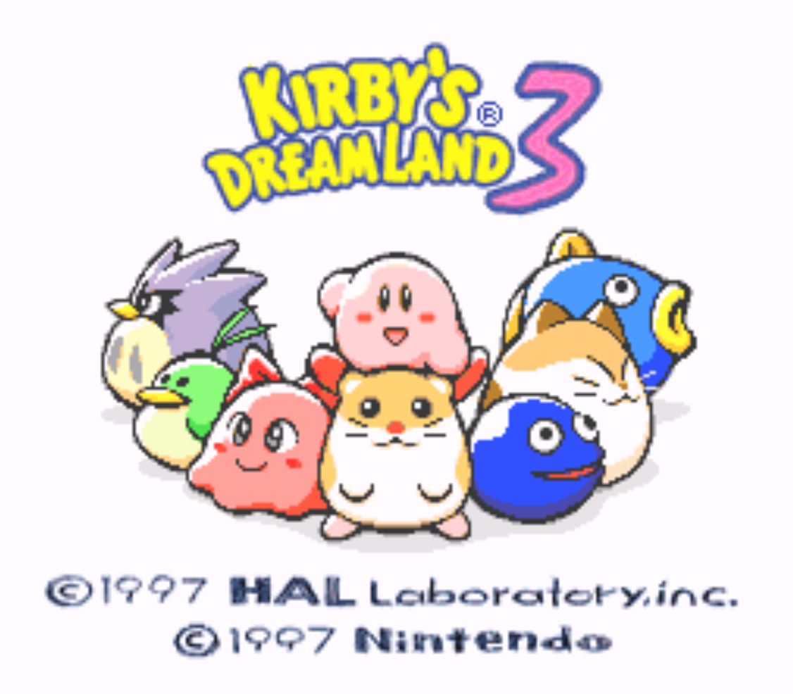 Kirbys Dreamland 3 Title Screen